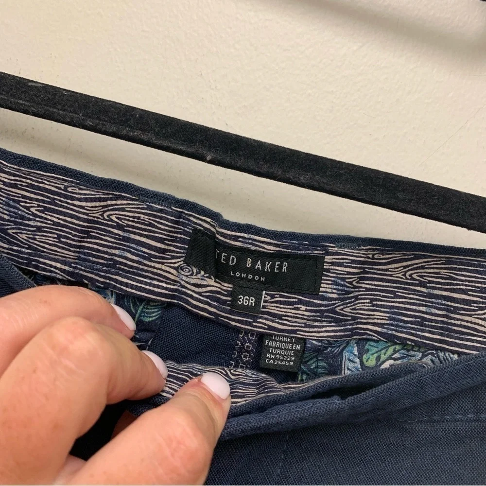 Ted Baker Navy Volvek Classic Fit Trouser